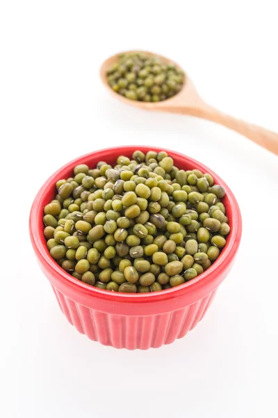 Green mung beans isolated on white background — Stock Photo, Image