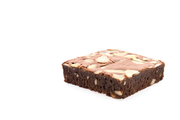 Brownie isolato su bianco — Foto Stock