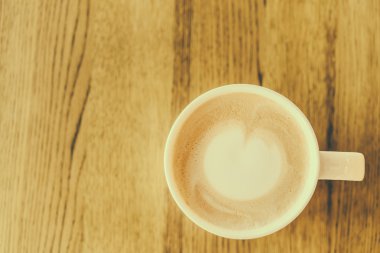 Kahve dükkanında kahve fincanı.