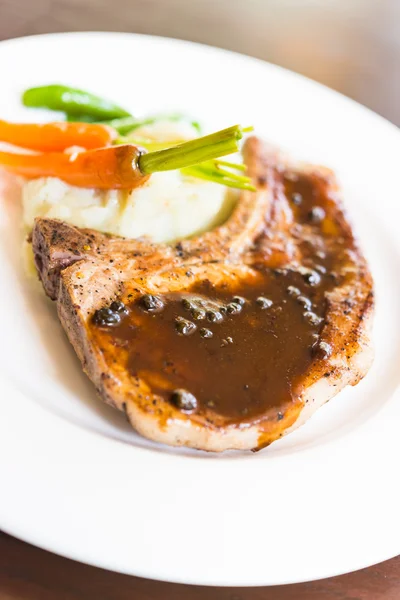 Pork chop steak — Stock Photo, Image