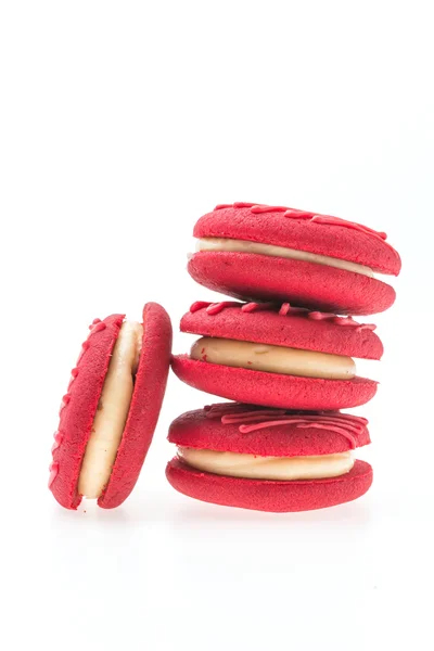 Kırmızı kadife acıbadem kurabiyesi — Stok fotoğraf