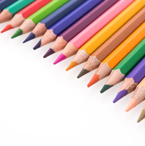 Colorful pencil isolated on white background — Stock Photo, Image