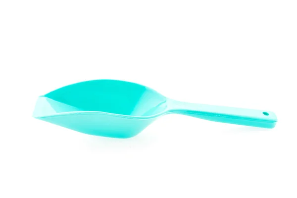 Plastic spoon isolated on white background — Stock Photo, Image