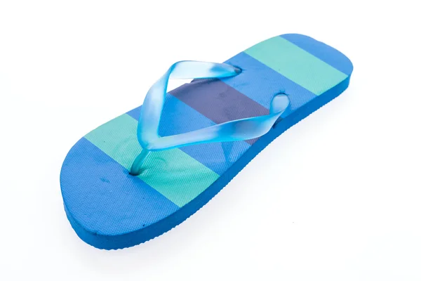 Flip flop moda sapatos de plástico isolado no fundo branco — Fotografia de Stock