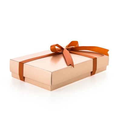 Noel altın hediye kutusu