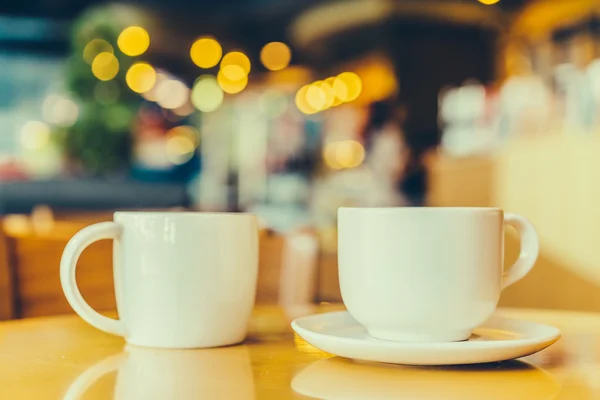 Café preto na taça branca — Fotografia de Stock