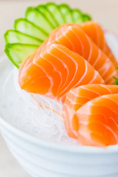 Japanese salmon sashimi — Stock Photo, Image