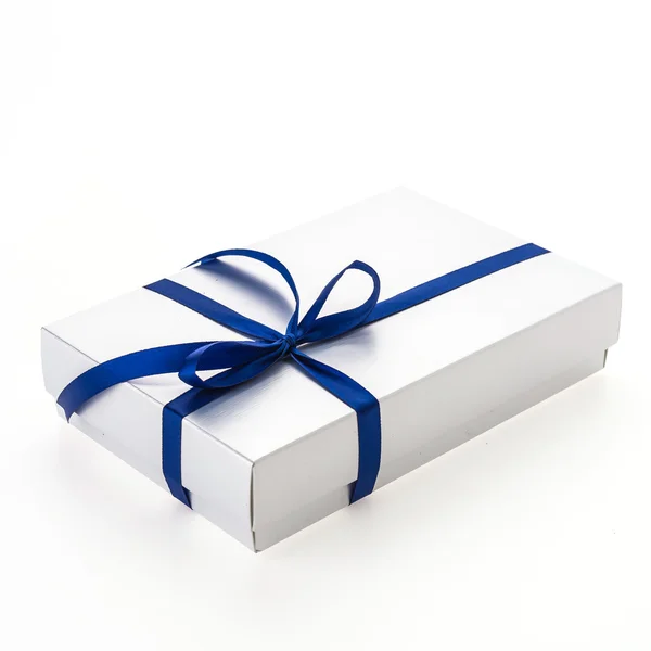 Silver Gift box — Stock Photo, Image