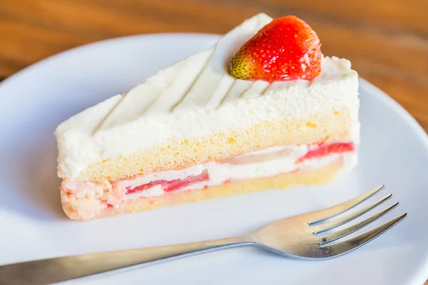 Gâteaux à la crème aux fraises — Photo