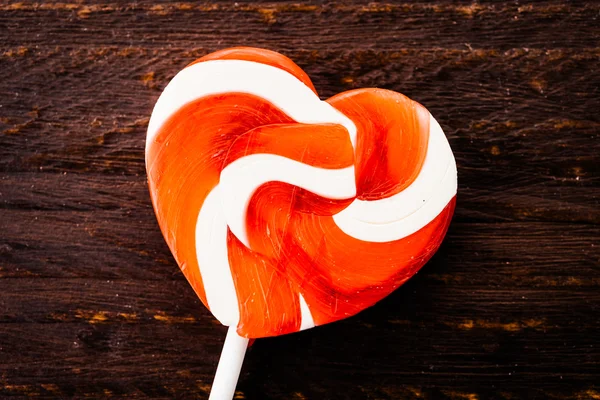 Hart lollipop snoep — Stockfoto