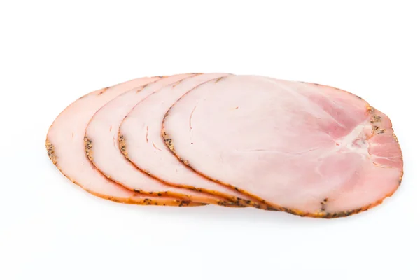 Thin ham slices — Stock Photo, Image