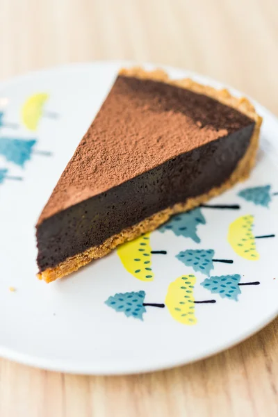 Fetta di torta al cioccolato — Foto Stock