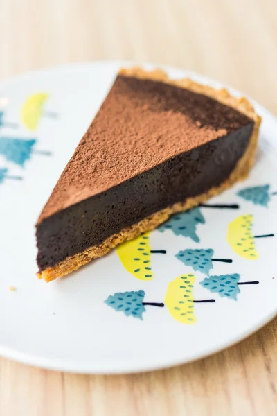 Tranche de gâteau au chocolat — Photo