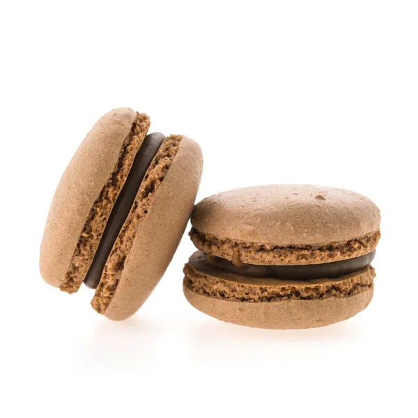 Chocolate French macaroons — Stock Photo, Image