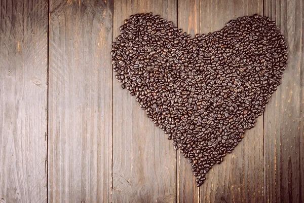 Heart coffee beans — Stock Photo, Image