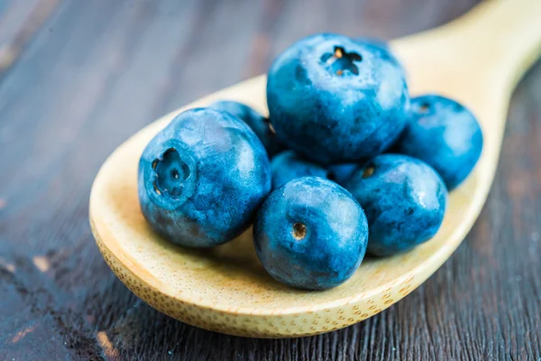 Reife Blaubeerlöffel — Stockfoto