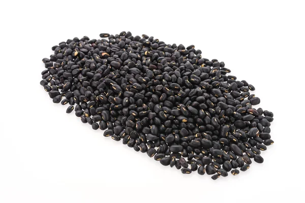 Black beans isolated on white background — Stock Photo, Image