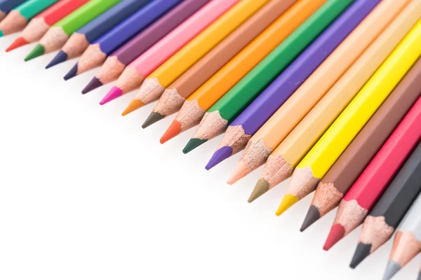 Crayons colorés rangée — Photo