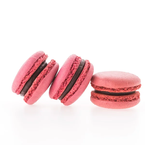 Macarons sur fond blanc — Photo