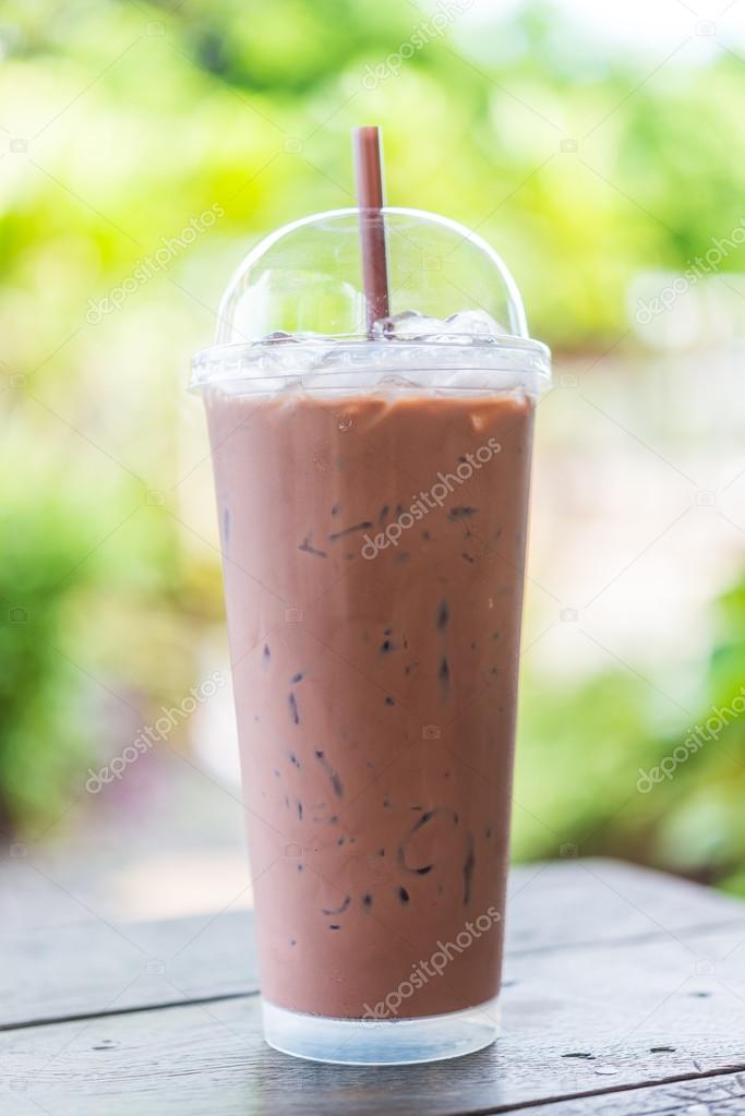 Iced chocolate milkshake