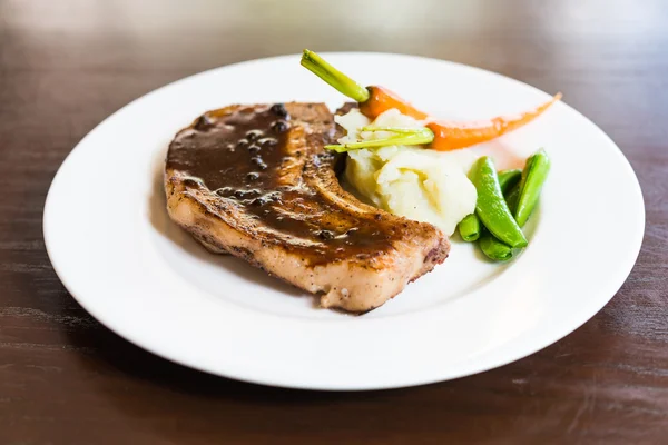 Pork chop steak — Stock Photo, Image