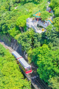 Hong Kong'daki tepe turist tramvay