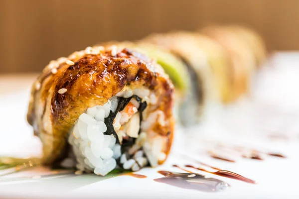 Ål fiska sushi rullar — Stockfoto