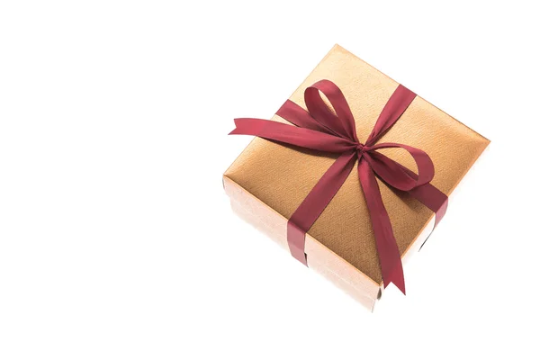 Gold gift box — Stock Photo, Image