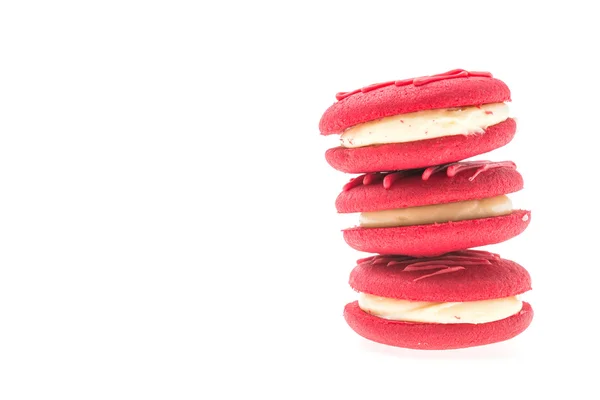 Macaron velours rouge — Photo