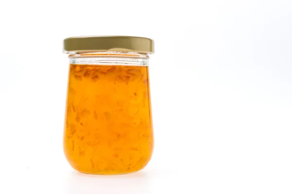 Orange jam jar — Stock Photo, Image