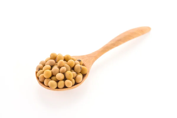 Soybean on white background — Stock Photo, Image