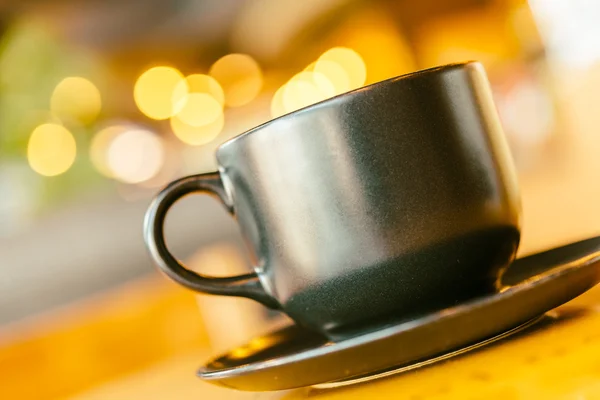 Coffee mug on wooden table — Stock Photo, Image