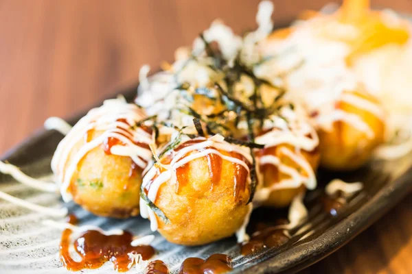 Takoyaki smażone kulki — Zdjęcie stockowe