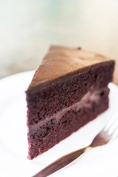 Kuchen aus dunkler Schokolade — Stockfoto