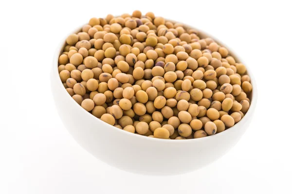 Soybeans on white background — Stock Photo, Image