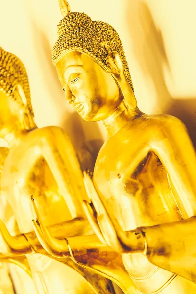 Χρυσά αγάλματα του Βούδα — Φωτογραφία Αρχείου