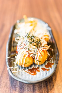 Fried Takoyaki topları hamur tatlısı
