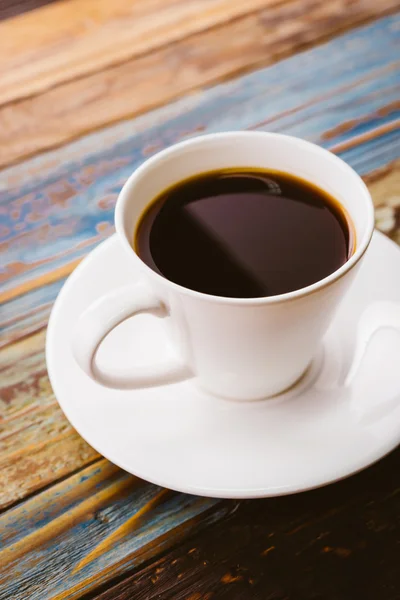 Coffee on wooden table — Stock Photo, Image