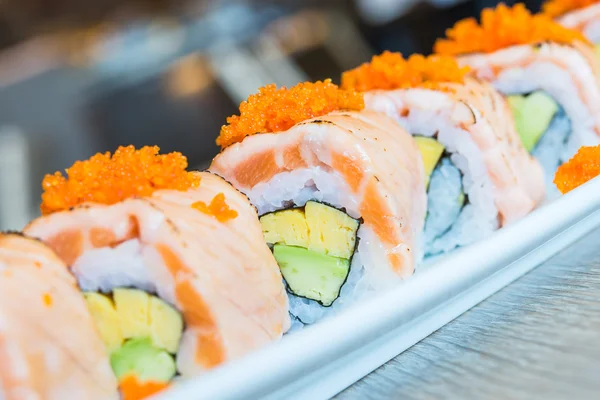 Rolki sushi łososia — Zdjęcie stockowe