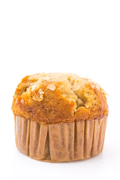 Banana muffin på vit bakgrund — Stockfoto