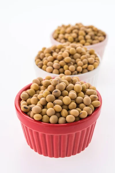 Soybean on white background — Stock Photo, Image
