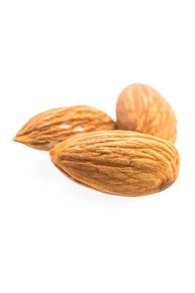 Almond nuts on white background — Stock Photo, Image