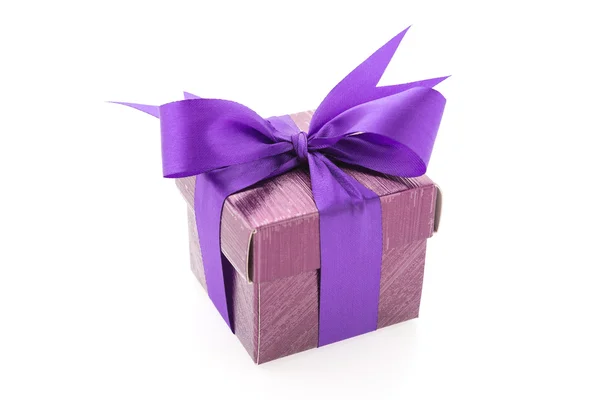 Purple gift box — Stock Photo, Image