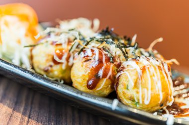 Fried Takoyaki topları hamur tatlısı