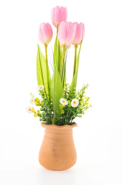 Vase flower isolated — Stock Photo, Image