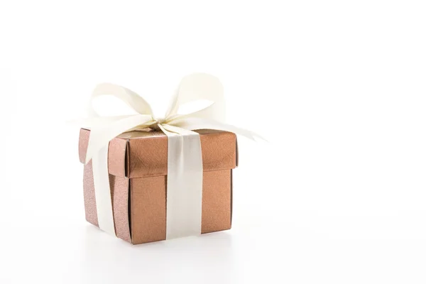 Gold gift box — Stock Photo, Image