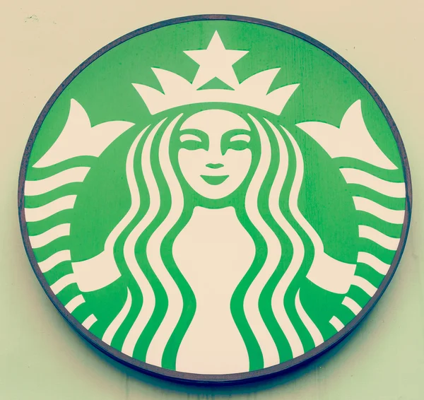 El signo de café Starbucks — Foto de Stock