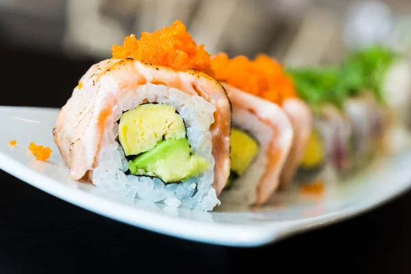 Sushi rolki zdrowej żywności — Zdjęcie stockowe