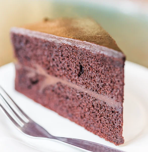 Donkere chocolade cake — Stockfoto