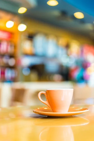 Xícara de café na cafeteria — Fotografia de Stock